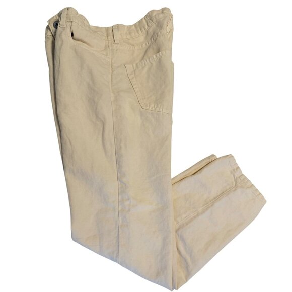 SIZE 30 YMC Off-White MENS Tearaway Jeans Straight Leg Cream Jeans - Picture 7 of 12